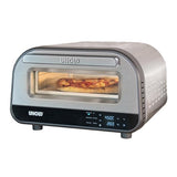Unold Pizzaofen LUIGI 68816 | Elektrischer Pizza Ofen aus rostfreiem Edelstahl mit Pizzastein mit bis zu 450°C, nur ca. 2 Minuten Backzeit, energiesparend, 1.700 Watt