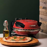 G3 Ferrari G10006 Pizza Äußern Vergnügen, Ofen Pizza, 1200 W, 400°C, Rot