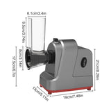 Elektrische Käsereibe Gemüsehobel - Elektrische Drehreibe Chopper Salat Maker mit 5 Edelstahltrommeln für Gurke, Karotte, Kartoffel, Nüsse