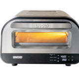 Unold Pizzaofen LUIGI 68816 | Elektrischer Pizza Ofen aus rostfreiem Edelstahl mit Pizzastein mit bis zu 450°C, nur ca. 2 Minuten Backzeit, energiesparend, 1.700 Watt