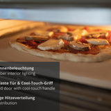 Unold Pizzaofen LUIGI 68816 | Elektrischer Pizza Ofen aus rostfreiem Edelstahl mit Pizzastein mit bis zu 450°C, nur ca. 2 Minuten Backzeit, energiesparend, 1.700 Watt