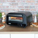 Unold 68815 PIZZAOFEN Don Luigi Sonderedition, Elektrisch 450°C, inkl. Zubehör, hitzeisoliert, gleichmäßige hitzeverteilung, Energiesparend, 2 min Backzeit, Automatikprogramme, Profi Pizza, 1.700 Watt