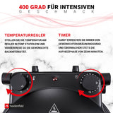Heidenfeld Pizzaofen Napoli | 1200 Watt bis 400°C - Backofen - Pizzastein - Pizzaofen elektrisch - Pizza Ofen - Pizza Maker - Pizzamaker - Pizza Backofen - Elektro Pizzaofen - Elektrischer Pizza-Ofen
