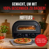 HOFFEUER Pizzaofen elektrisch – Profi Elektro-Pizza Ofen für Zuhause mit Pizzastein, Drehfunktion & Zubehör | Pizza wie aus dem Steinofen, Flammkuchenofen | Elektrischer Pizzamaker | Grill Oven