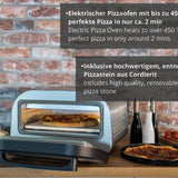Unold Pizzaofen LUIGI 68816 | Elektrischer Pizza Ofen aus rostfreiem Edelstahl mit Pizzastein mit bis zu 450°C, nur ca. 2 Minuten Backzeit, energiesparend, 1.700 Watt